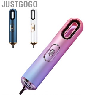 Justgogo Portable Hair Dryer Adjust Gears Baldness Hot Cold Wind Dual Ion Outlet Low Noise Blower AC 220V