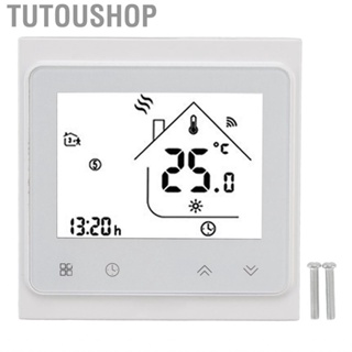 Tutoushop Thermostat  Compact Size IP20 Protection AC95‑240V High Accuracy Temperature Controller Easy Operation for Indoor Use