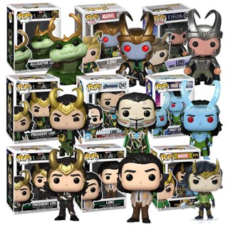 Funko Pop The Avengers Marvel Loki Alligator 901 President Loki Frost Giant Loki 972 ของเล่นโมเดลตุ๊กตา