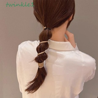 Twinkle1 ยางรัดผม แบบใส ยืดหยุ่น สไตล์เกาหลี เรโทร สําหรับปาร์ตี้