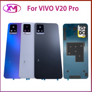 ฝาครอบแบตเตอรี่ด้านหลัง พร้อมเลนส์กล้อง แบบเปลี่ยน สําหรับ VIVO S7 S7t V20 Pro 5G