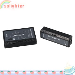 SOLIGHTER เครื่องมือทดสอบสายเคเบิลเครือข่าย RJ45 ขนาดเล็ก สีดํา สําหรับ 6P6C 6P4C 6P2C