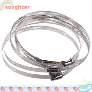 Solighter แคลมป์หนีบท่อ สเตนเลส 304 6 นิ้ว (141-165 มม.) 3 นิ้ว (59-82 มม.) สําหรับยานยนต์ 6 ชิ้น