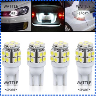 Wattle หลอดไฟติดป้ายทะเบียนรถยนต์ 4 ชิ้น 3528 20SMD 12V COB 4 ชิ้น