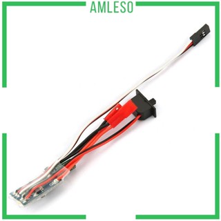 [Amleso] เครื่องควบคุมความเร็วไฟฟ้า 30A ESC ขนาดเล็ก สําหรับรถบรรทุก เรือบังคับ