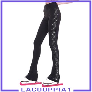 [Lacooppia1] กางเกงวอร์มขายาว ประดับพลอยเทียม 9 ขนาด 2 สไตล์ สําหรับผู้หญิง