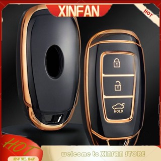 Xinfan เคสรีโมตกุญแจรถยนต์ TPU สําหรับ Hyundai i30 ix25 Elantra KONA Solaris Azera Grandeur Ig TM Accent Santa Fe