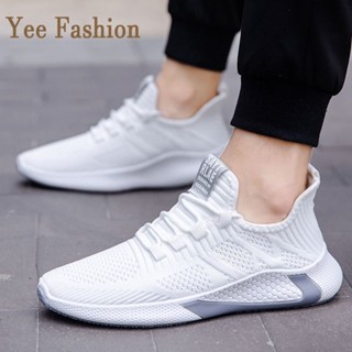 YEE Fashion  รองเท้าผ้าใบผู้ชาย รองเท้าลำลองผู้ชาย รองเท้าผ้าใบแฟชั่น สไตล์เกาหลี กีฬากลางแจ้ง ทำงานรองเท้าลำลอง  รุ่นใหม่ ทันสมัย คุณภาพสูง Korean Style XYD23902KV 37Z230910