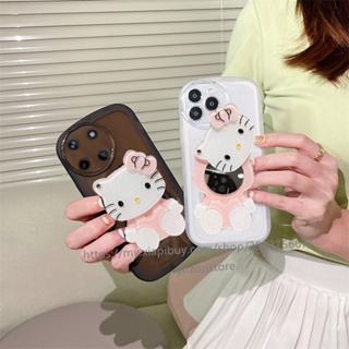 Realme 11 4G 5G C51 NFC Phone Case เคสโทรศัพท์มือถือแบบนิ่ม กันกระแทก ลายการ์ตูน KT น่ารัก พร้อมกระจก สําหรับ