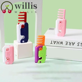 Willis ของเล่นหวีแครอท 3D ขนาดเล็ก พิมพ์ลาย 3D สําหรับเด็ก และผู้ใหญ่