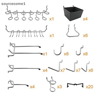 [sourcecome1] ใหม่ ตะขอแขวน Pegboard 81 ชิ้น