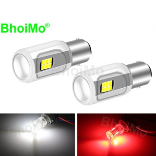 Bhoimo หลอดไฟสัญญาณเบรก 5SMD T10 W5W LED 16SMD 1156 1157 P21W P21/5W W21W T15 W16W W21/5W 2835 สําหรับติดป้ายทะเบียนรถยนต์ รถจักรยานยนต์