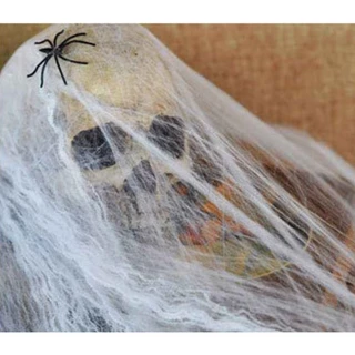 หยากไย่ ใยแมงมุม ใยแมงมุมปลอม ใยแมงมุมสำเร็จรูป ของตกแต่งฮาโลวีน Halloween Fake Spider Web Cobweb Stretchable ส่งจากไทย