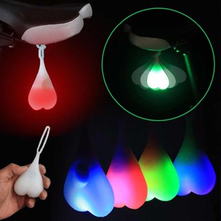 Creative Silicone Bike Bicycle Back Rear Tail Cycling LED Light Heart Ball Lamp