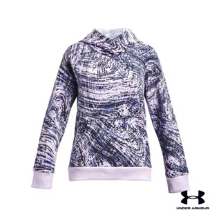 Under Armour UA Girls Rival Fleece Printed Hoodie อันเดอร์ อาร์เมอร์ เสื้อฮู้ดดี้เทรนนิ่ง สำหรับเด็กผู้หญิง