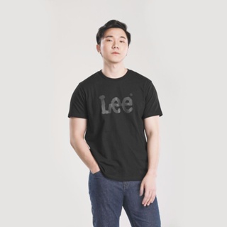 LEE เสื้อยืดแขนสั้นผู้ชาย คอลเลคชั่น Iconic Logo รุ่น LE F123MTSSN12 สีดำ