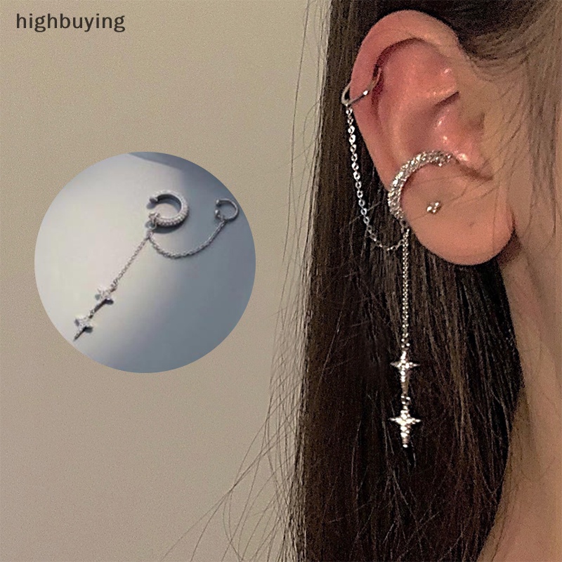[highbuying] ใหม่ ต่างหูคริสตัล รูปดาว ประดับพลอยเทียม แวววาว เครื่องประดับ สําหรับผู้หญิง พร้อมส่ง