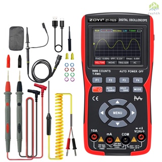 2in1 มัลติมิเตอร์ออสซิลโลสโคปดิจิทัล 48MSa/s 10Mhz Bandwidth 9999 Counts True RMS หน้าจอสี IPS 2.8 นิ้ว ~N.S.