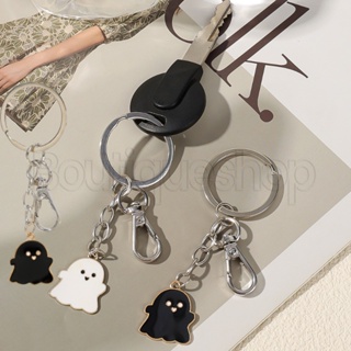 [ Featured ] Demon Kawaii Black White Ghost Jewelry Pendant / Alloy Ghost Hanging Jewelry / Funny Mini Keychain / Cartoon Key Accessories / Creative Couple DIY KeyRing /