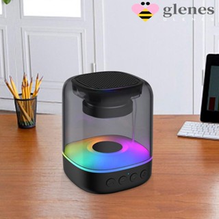 Glenes ลําโพงซับวูฟเฟอร์ RGB บลูทูธ 5.0 หน้าจอเต็มจอ แบบพกพา มีไฟ RGB TWS RGB หลากสีสัน สําหรับกลางแจ้ง