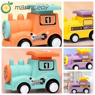 Mauriceoya รถของเล่นพลาสติก แบบกด รูปการ์ตูนรถไฟ ขนาดเล็ก สําหรับแม่ และลูก
