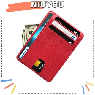 Niuyou กระเป๋าสตางค์หนัง ใส่บัตรเครดิตได้ 8 ช่อง สําหรับผู้ชาย และผู้หญิง