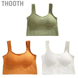 Thooth Women Sports Bra  T Shirt Seamless Comfortable Full Coverage for Daily Wear