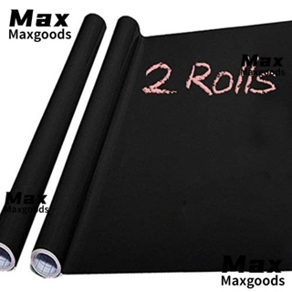 Maxg สติกเกอร์วอลเปเปอร์กระดานดํา ลอกออกได้ มีกาวในตัว 2 ม้วน