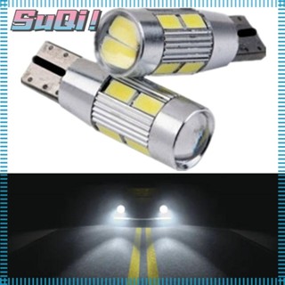 Suqi ไฟหรี่ข้างรถยนต์ LED 10SMD T10 5630 DC 12V แบบเปลี่ยน 5 ชิ้น