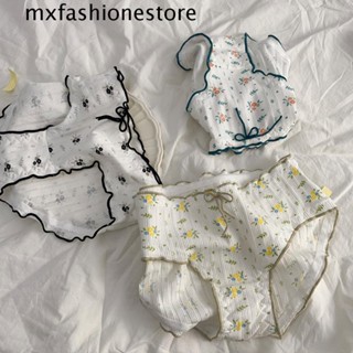 Mxfashione กางเกงชั้นใน ผ้าฝ้าย พิมพ์ลายน่ารัก สไตล์เกาหลี สําหรับผู้หญิง