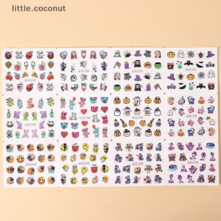 [little.coconut] สติกเกอร์ติดเล็บ ลายหัวกะโหลก ซานต้า ฟักทอง ผี เกล็ดหิมะ คริสต์มาส สําหรับตกแต่งเล็บ