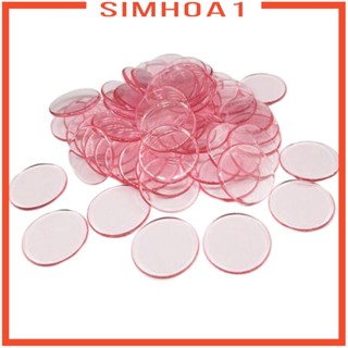 [Simhoa1] เครื่องนับจํานวนบิงโก แบบใส เส้นผ่าศูนย์กลาง 3/4 นิ้ว 100 ชิ้น