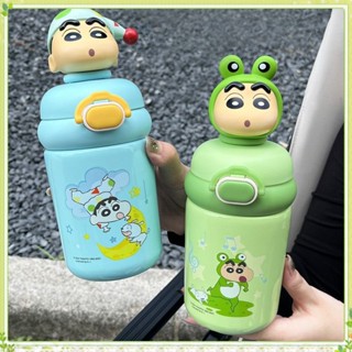 ✨✨youngtime 500ml Crayon Shin-chan กระติกน้ำร้อน 316 แก้วสแตนเลสหุ้มฉนวน ขวดเก็บความร้อนสำหรับเด็ก แก้วกาแฟสำหรับเดินทาง ของขวัญคริสต์มาส youngtime✨✨