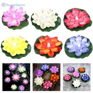 ดอกลิลลี่ปลอม มีไฟ LED หลากสีสัน สําหรับตกแต่งสระว่ายน้ํา 6 ชิ้น