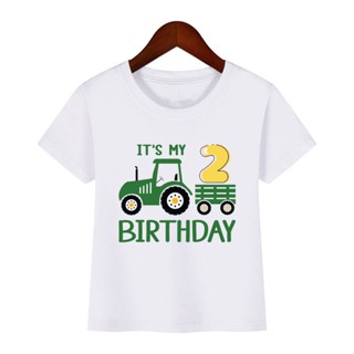 เสื้อยืดลําลอง แขนสั้น พิมพ์ลาย Its My 2-9 Birthday สําหรับเด็กผู้ชาย ผู้หญิง เหมาะกับงานปาร์ตี้