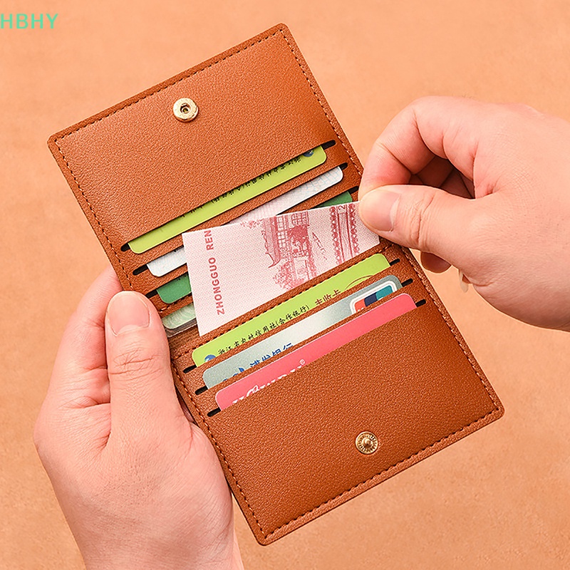 【HB】กระเป๋าใส่บัตรประจําตัวประชาชน แบบบาง และกะทัดรัด เรียบง่าย กันหก 1 ชิ้น【HY】
