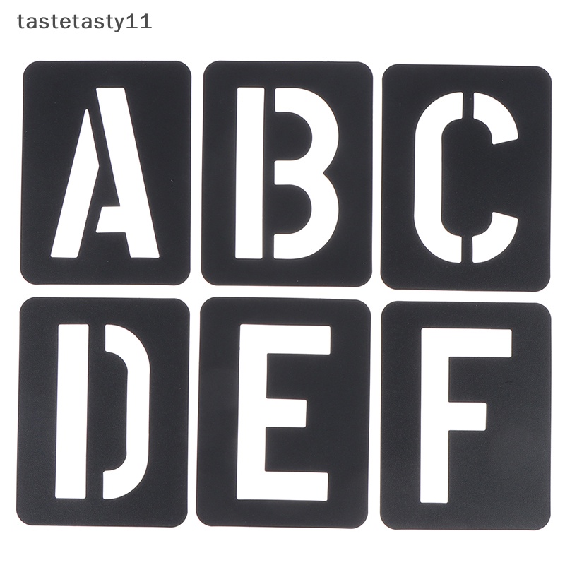 Ta Stencil Template 42 ชิ้นตัวเลขตัวอักษรสําหรับปั๊มลายนูน