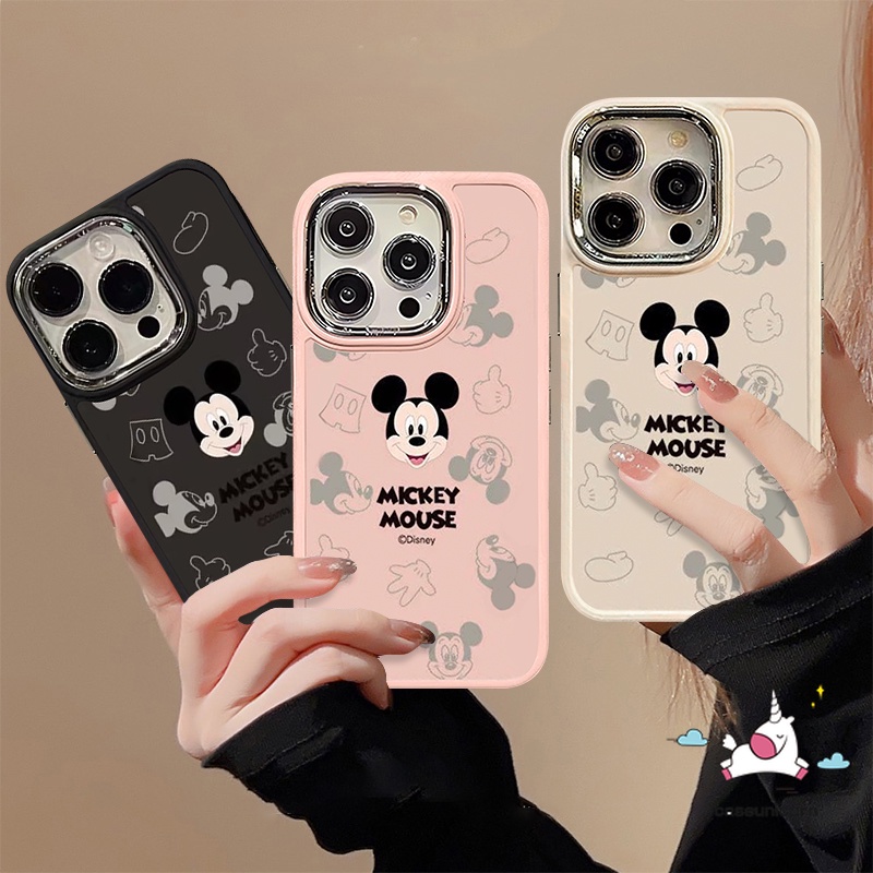 เคสโทรศัพท์มือถือนิ่ม กันกระแทก ลายการ์ตูนดิสนีย์ มิกกี้เมาส์ Doodle หรูหรา สําหรับ IPhone 7plus 11 13 XR 15 14 12 Pro MAX X 8 7 15 Plus XS MAX