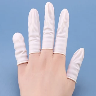 Koudan ถุงมือยางธรรมชาติ กันลื่น ป้องกันไฟฟ้าสถิตย์ แบบใช้แล้วทิ้ง สําหรับร้านทําเล็บ 500 ชิ้น
