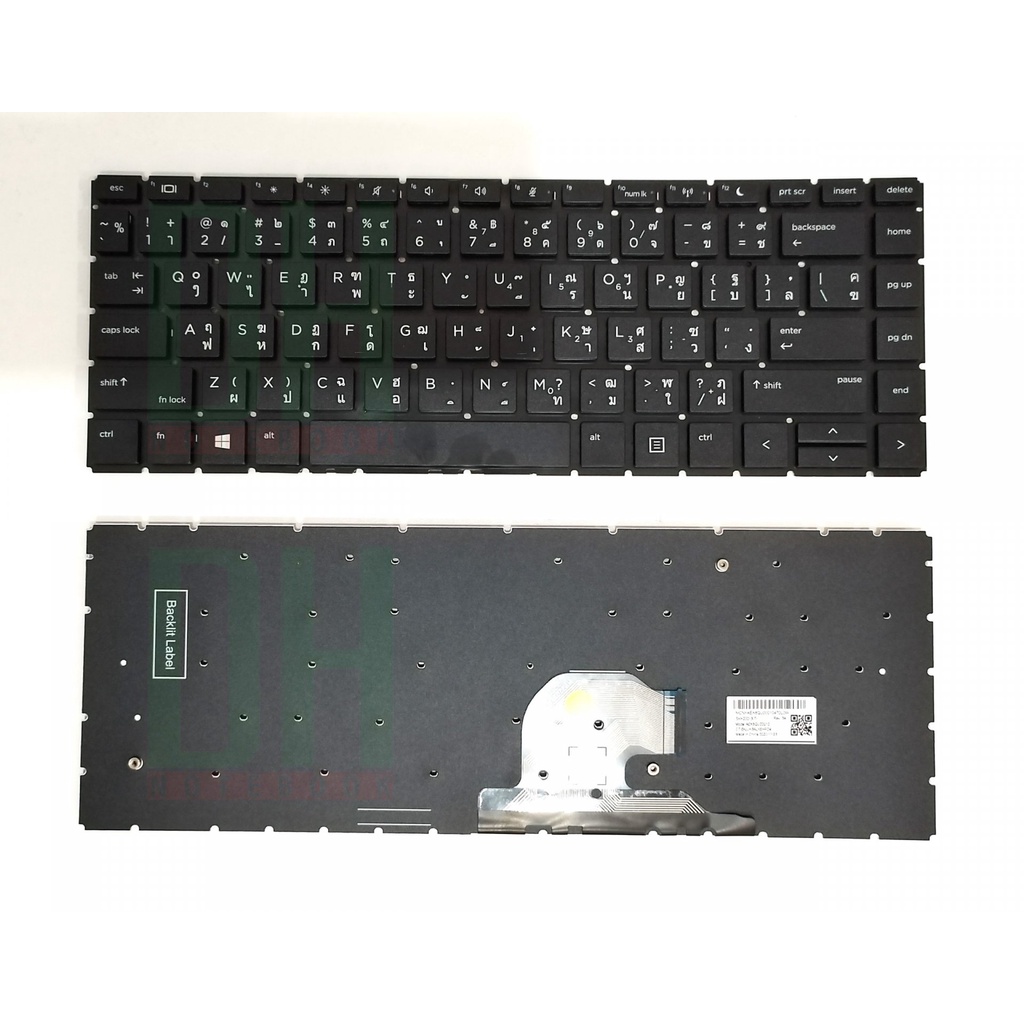 แป้นพิมพ์ คีย์บอร์ดโน๊ตบุ๊ค HP Probook 440 G6, 440 G7, 445 G6, 445 G7, 445R G6, 445R G7 Laptop Keybo