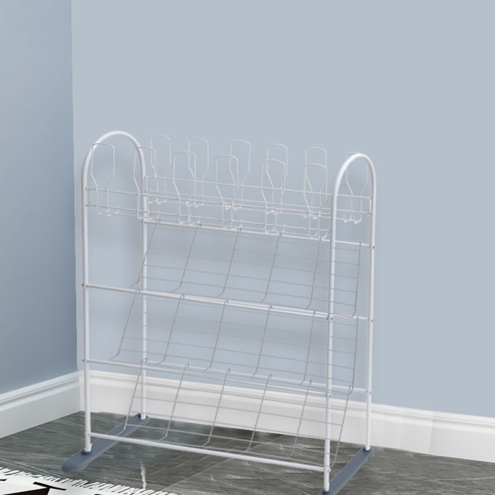 GlobalHouse HAWDD ชั้นวางรองเท้า 4 ชั้น 3SR102 W80xL30xH93cm สีขาว สินค้าของแท้คุณภาพดี