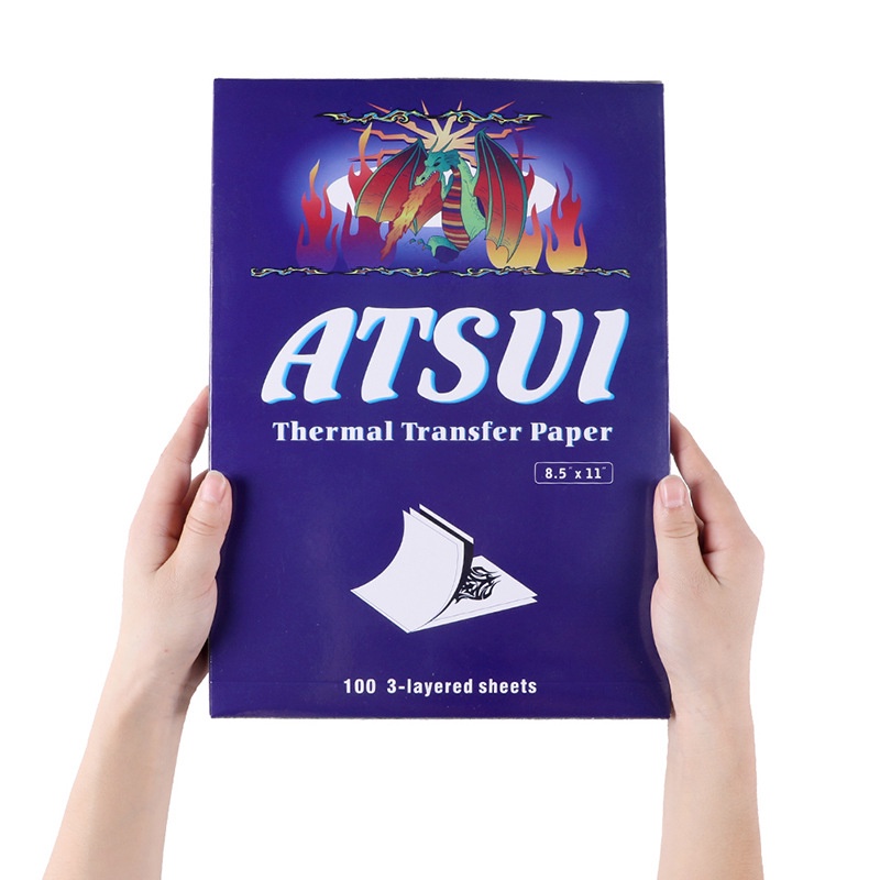 แม่แบบสักร่างกาย คาร์บอนไฟเบอร์ ขนาด A4 4 ชั้น 10 20 50 แผ่น