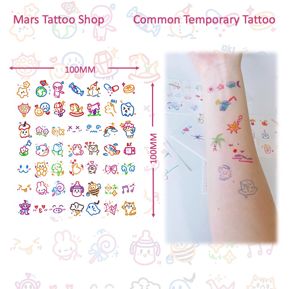 【Mars Tattoo】รอยสักชั่วคราว รอยสักชั่วคราว ขนาดเล็ก น่ารัก ติดทนนาน CX062