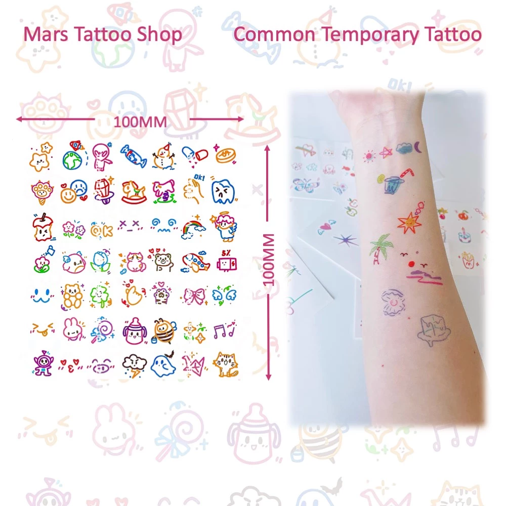 【Mars Tattoo】รอยสักชั่วคราว รอยสักชั่วคราว ขนาดเล็ก น่ารัก ติดทนนาน CX062