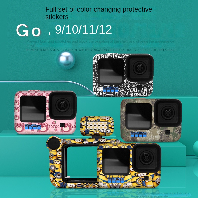 สติกเกอร์ฟิล์มติดตัวกล้อง กรอบด้านนอก สําหรับ GO Pro 12 11 10 9