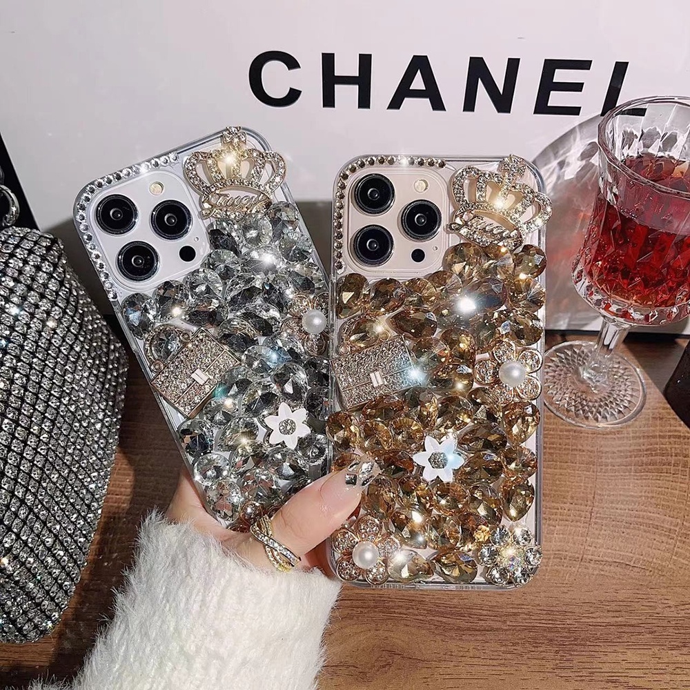 Bling Rhinestoneเคสโทรศัพท์สําหรับIPhone 17 Pro Max 17Air IP 11 12 13 Pro Max GlitterเพชรสําหรับIP 1