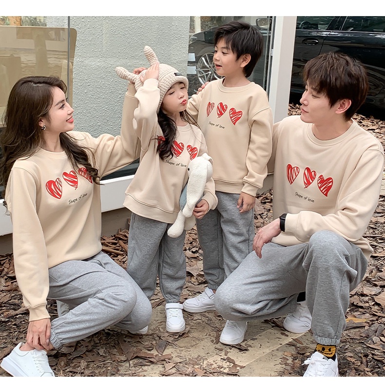 เสื้อกันหนาวแขนยาว ขนาดใหญ่ แฟชั่นฤดูใบไม้ร่วง สําหรับแม่ และลูก เหมาะกับครอบครัว และลูกสาว