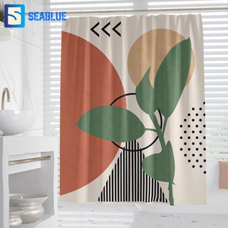 SEABLUE-ม่านกั้นห้องน้ำ อาบน้ำ โพลีเอสเตอร์ พิมพ์ดิจิตอล กัน…