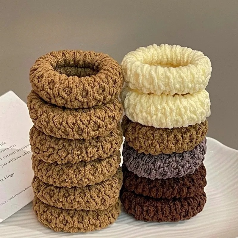 ยางรัดผมหางม้า แบบหนัง ยืดหยุ่นสูง ทนทาน สําหรับเด็กผู้หญิง