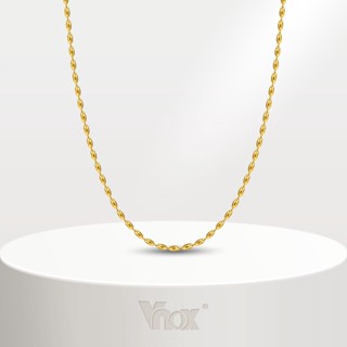Vnox สร้อยคอโซ่ลูกปัดมะกอก ชุบทอง 18K สเตนเลส 1 มม. 2 มม. 3 …